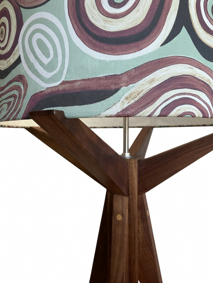 Elk Floor Lamp & Mirrored Spirals Lamp Shade