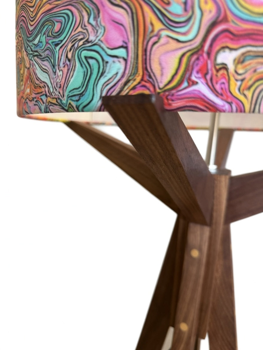 Elk Floor Lamp & Groovy Lamp Shade