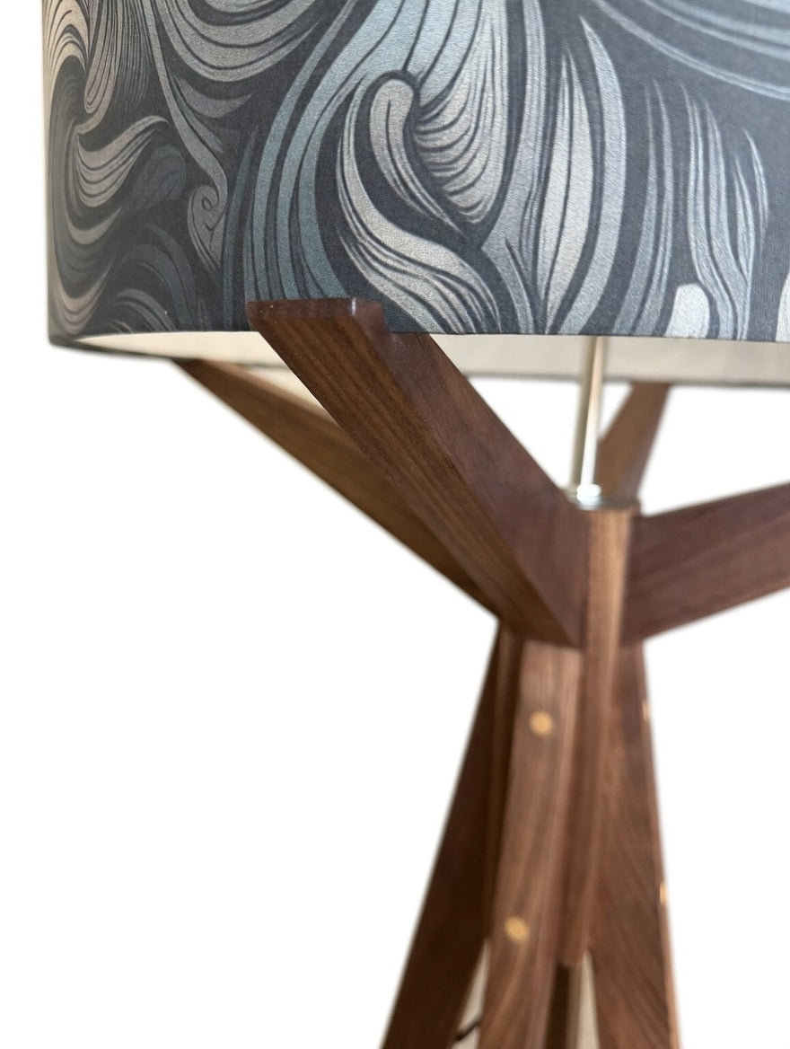 Elk Floor Lamp & Smokey Swirls Lamp Shade