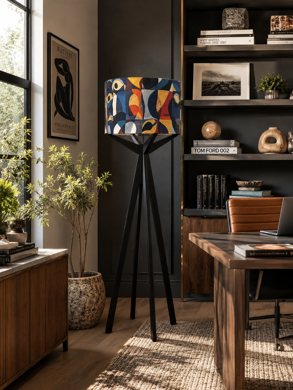 Elk Floor Lamp & Masquerade Lamp Shade