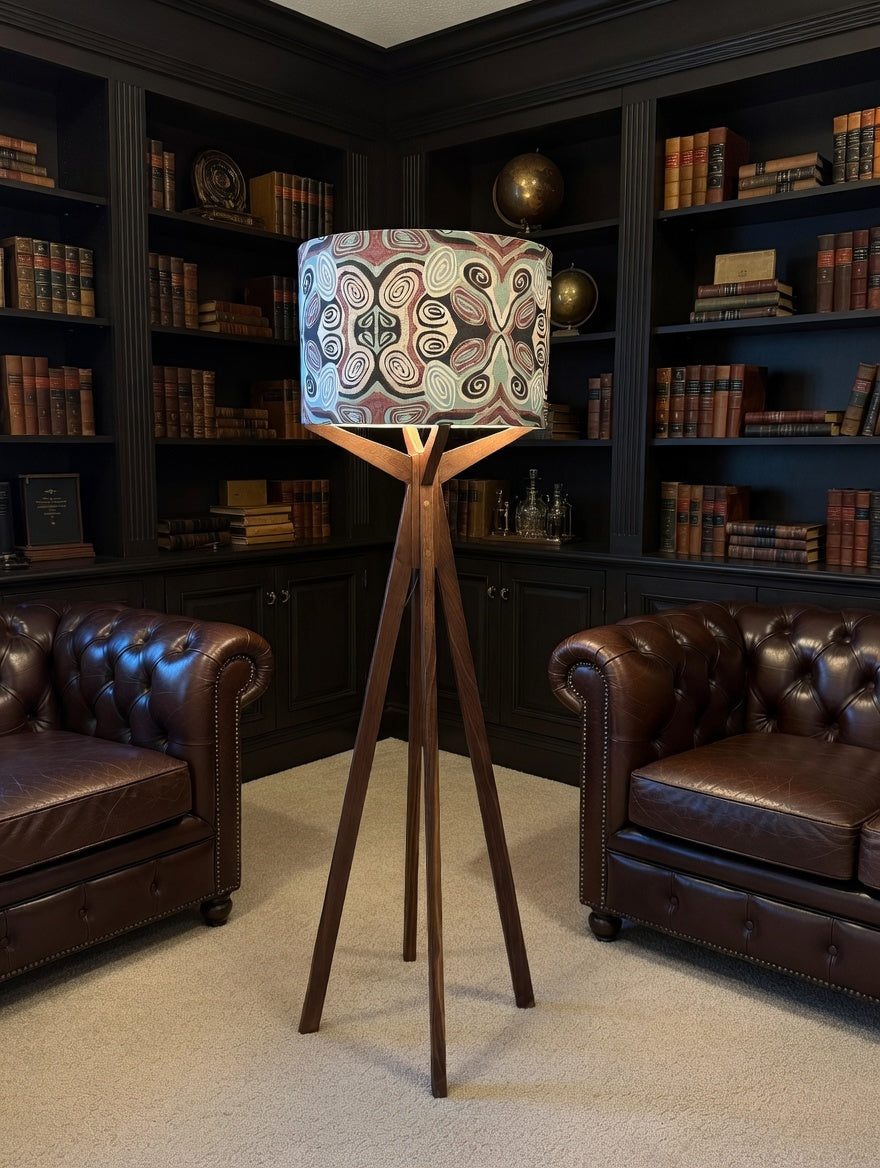 Elk Floor Lamp & Mirrored Spirals Lamp Shade