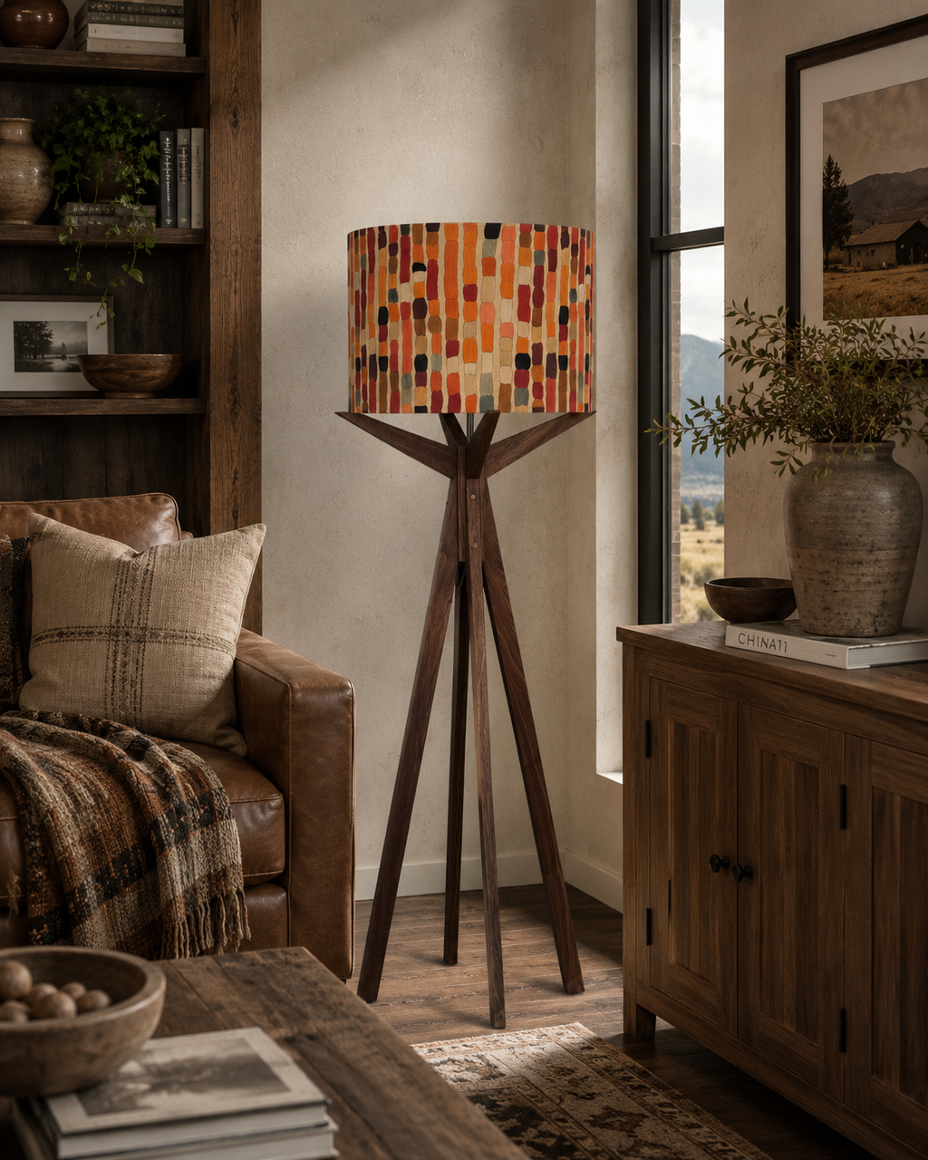 Elk Floor Lamp & Mosaic Lamp Shade