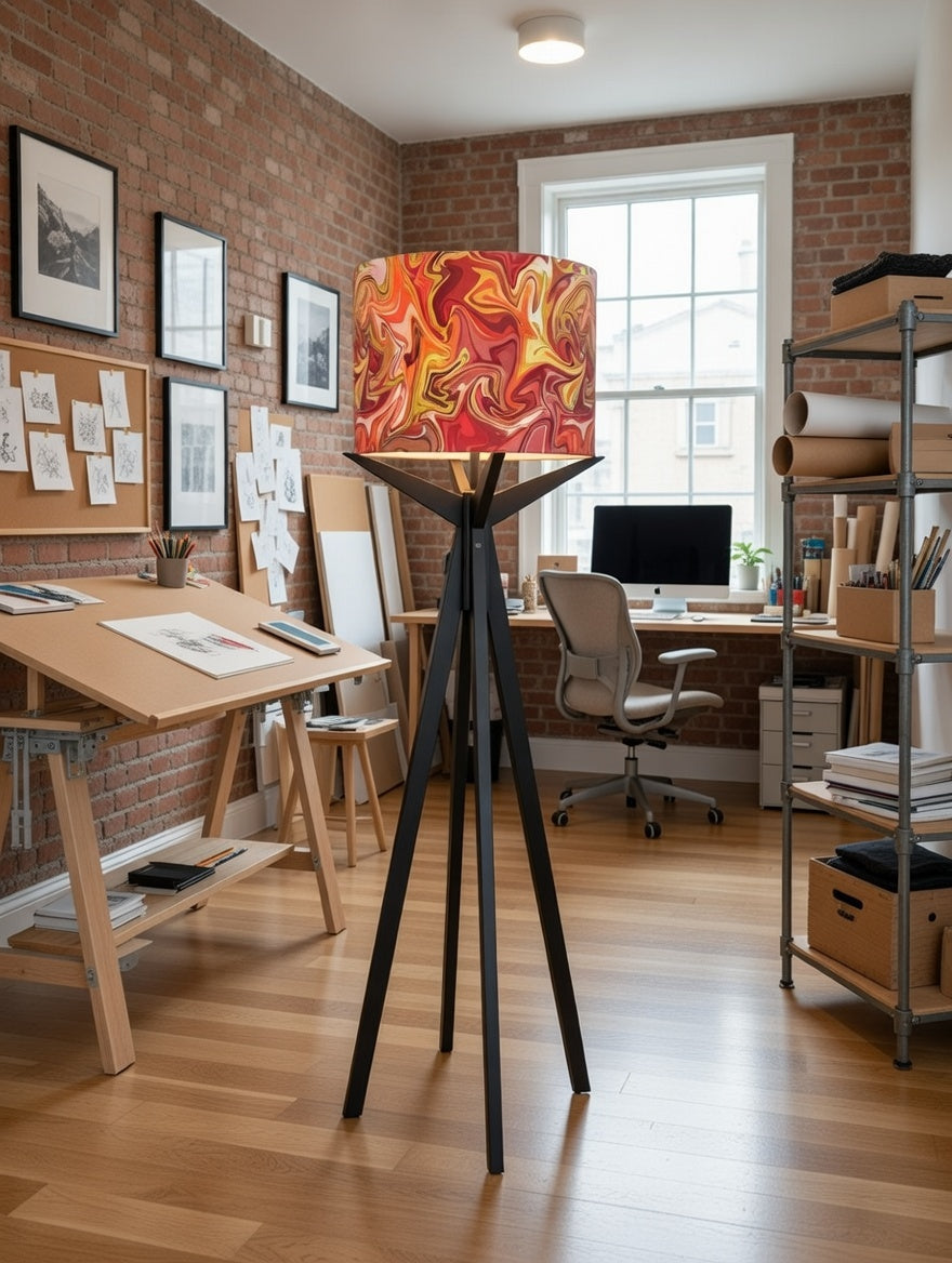 Elk Floor Lamp & Inferno Lamp Shade