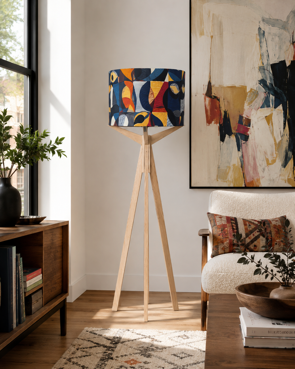 Elk Floor Lamp & Masquerade Lamp Shade