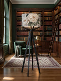 Elk Floor Lamp & Vintage Flowers Lamp Shade