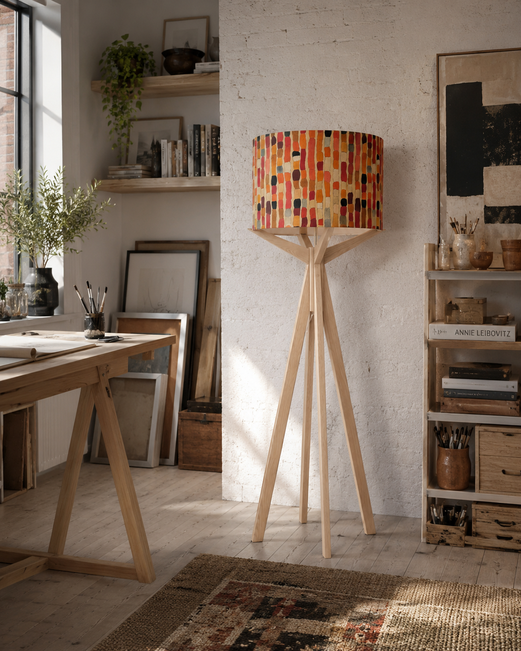 Elk Floor Lamp & Mosaic Lamp Shade