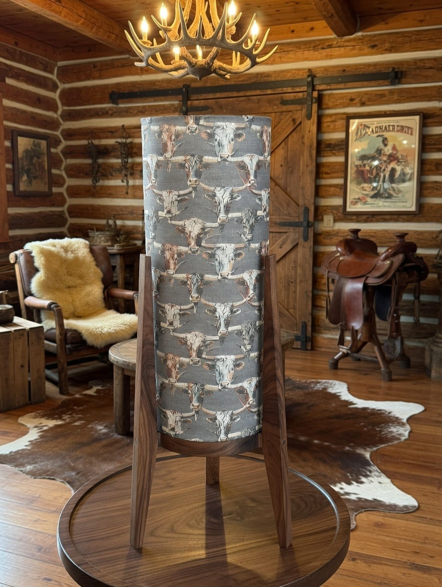 Fawn Table Lamp & Wrangling Steers Lamp Shade