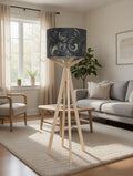 Elk Floor Lamp & Smokey Swirls Lamp Shade