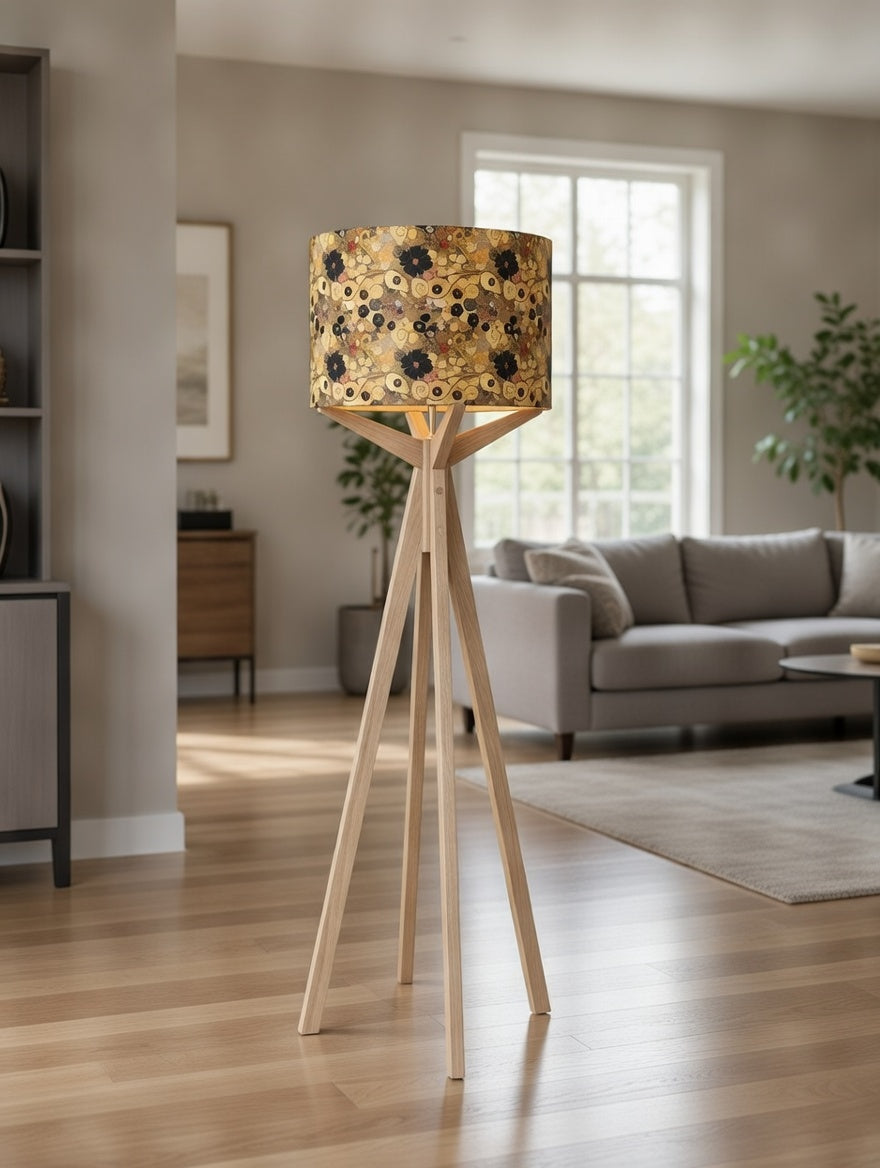 Elk Floor Lamp & Golden Circles Lamp Shade