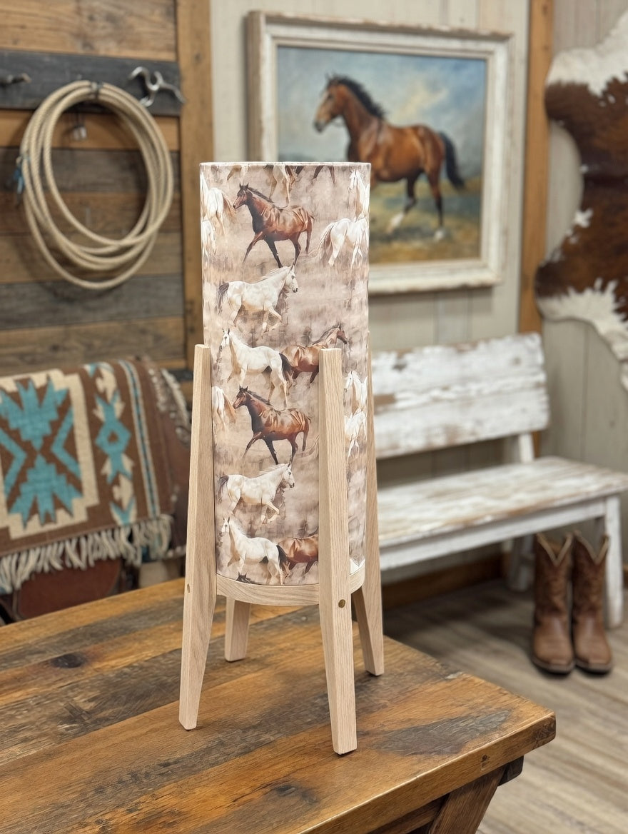 Fawn Table Lamp & Mustangs Lamp Shade