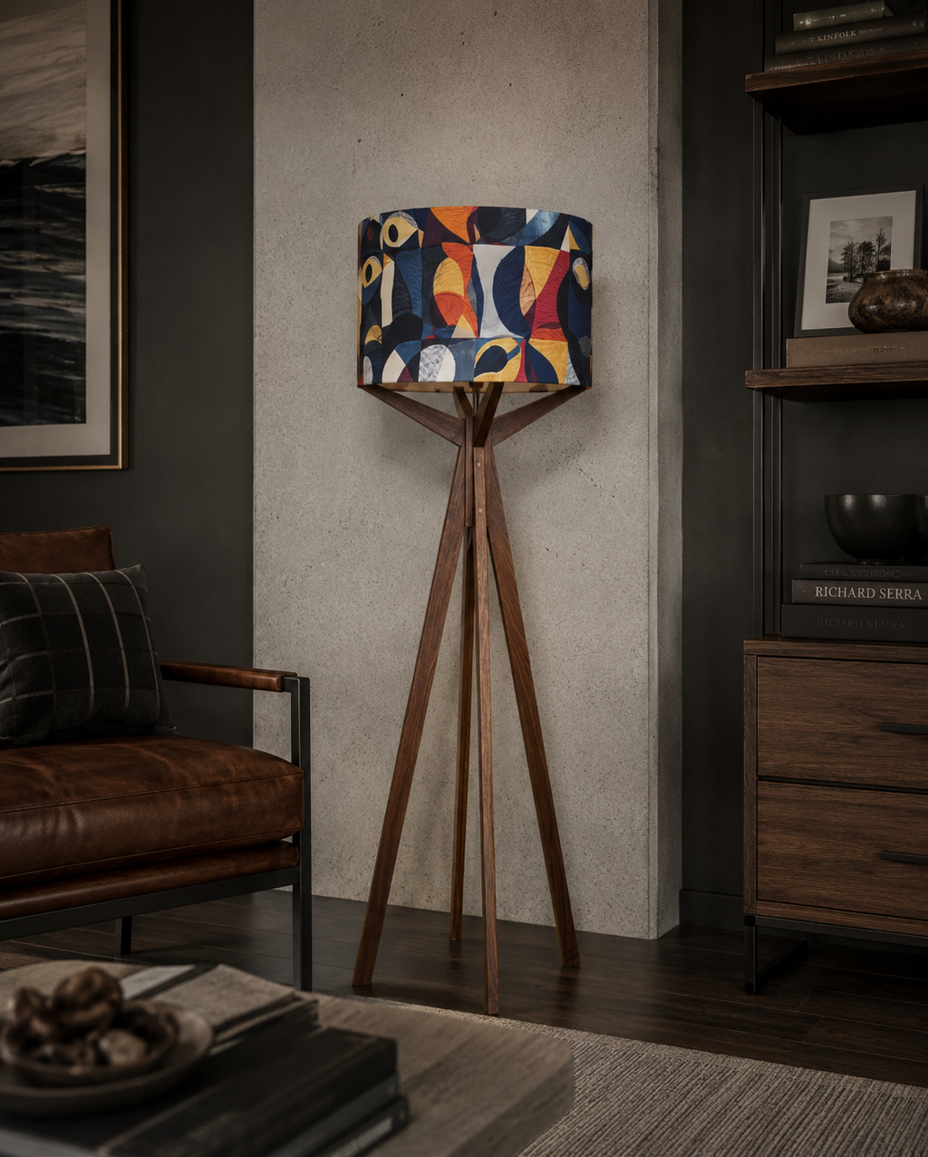 Elk Floor Lamp & Masquerade Lamp Shade