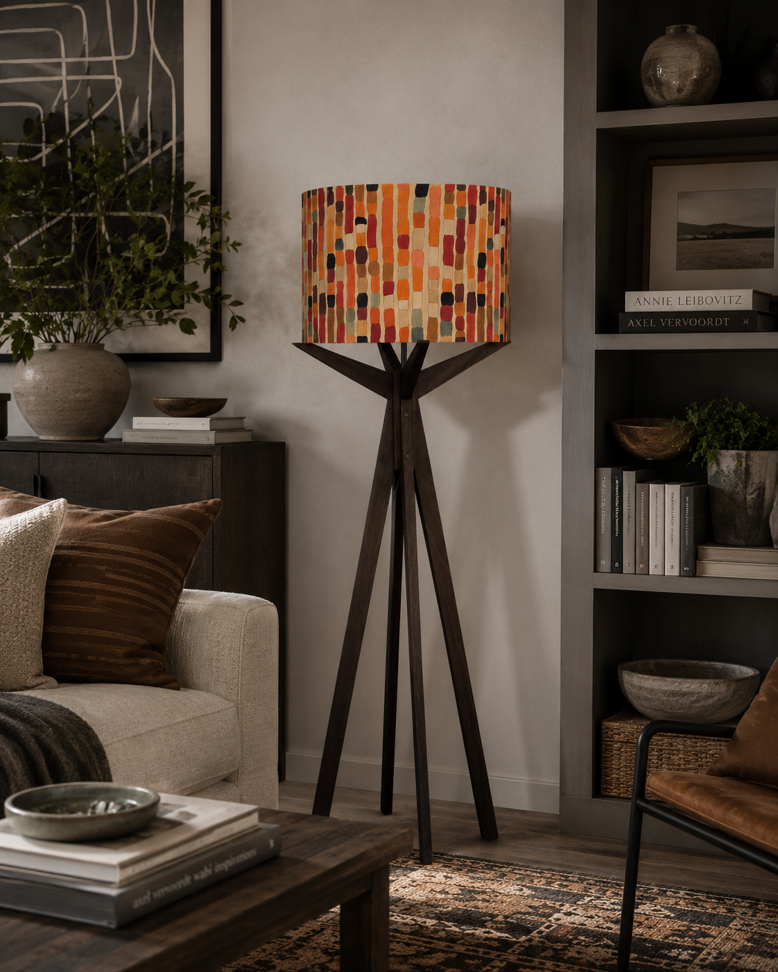 Elk Floor Lamp & Mosaic Lamp Shade