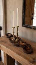 Cumulus Wood & Genuine Cowhide Table Runner - 5