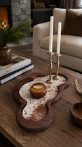 Cumulus Wood & Genuine Cowhide Table Runner - 6