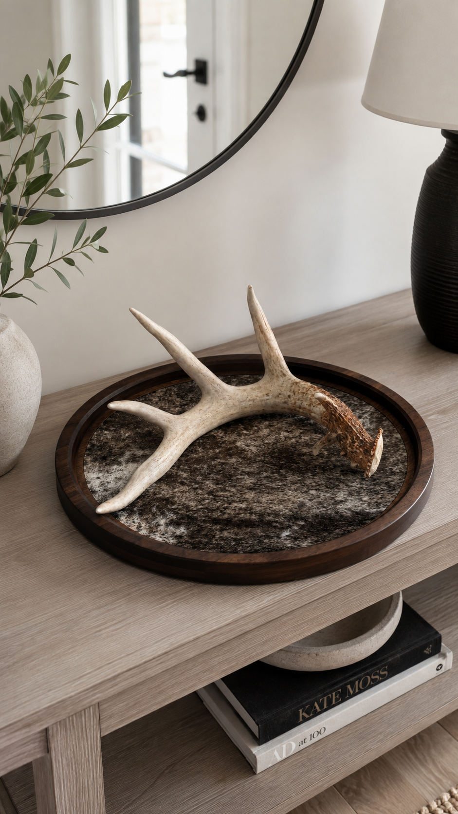 Cumulus Wood & Genuine Cowhide Table Runner - 8