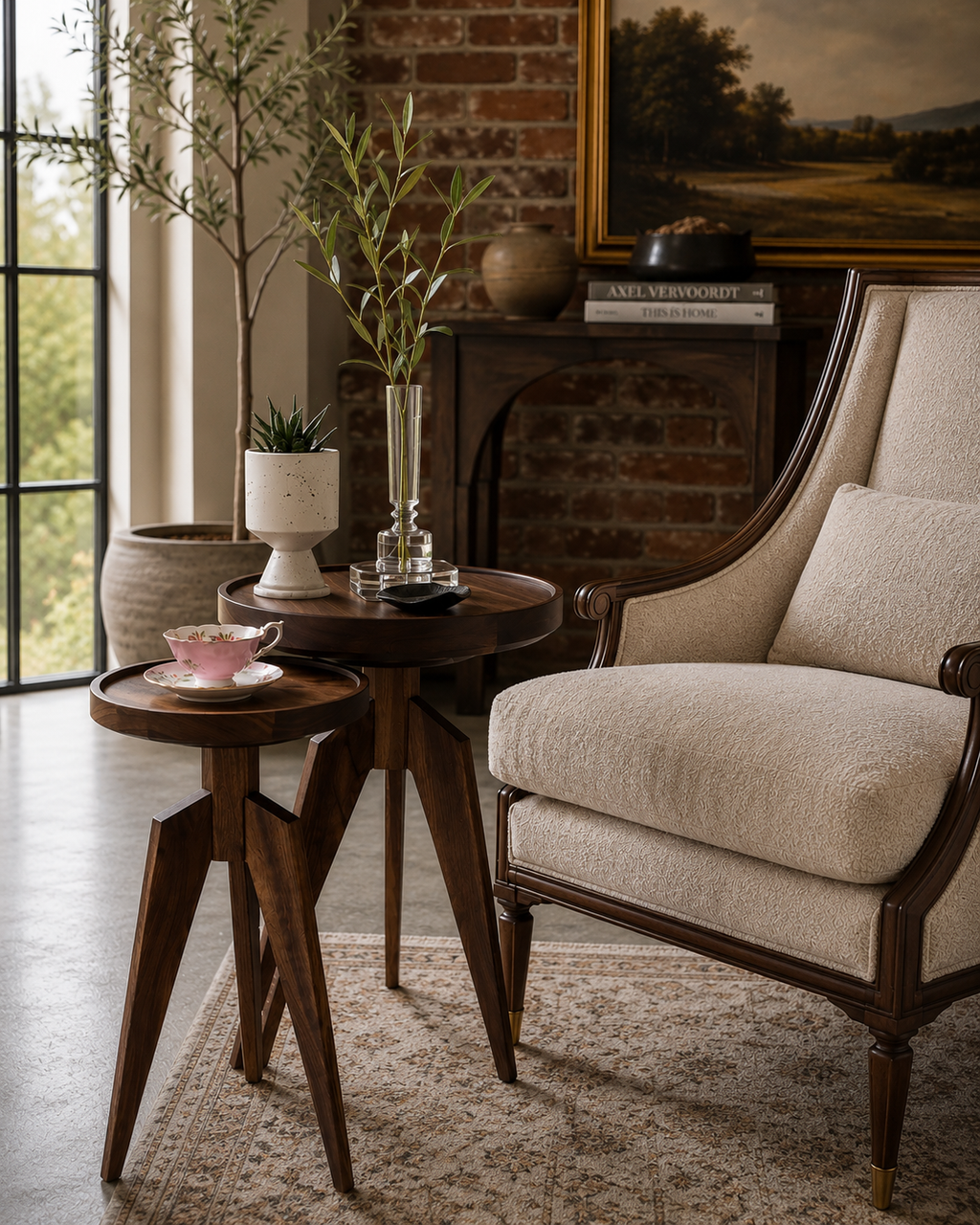The Colt Accent Table in Black Walnut