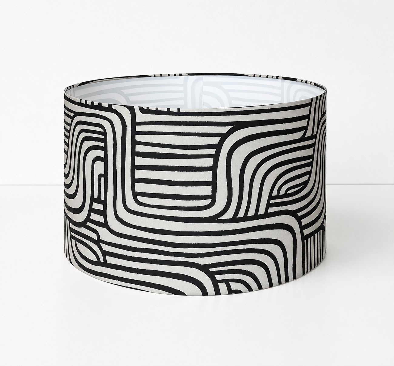 Black & Tan Maze Lamp Shade