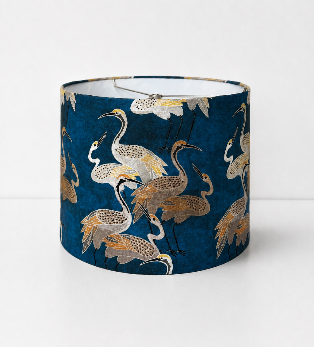 Sapphire Cranes Lamp Shade