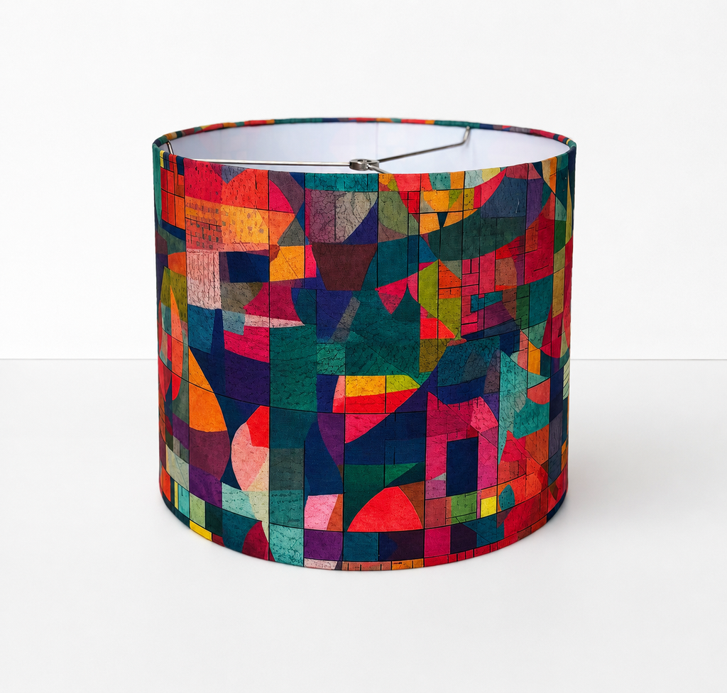 Jewel Tone Abstract Lamp Shade