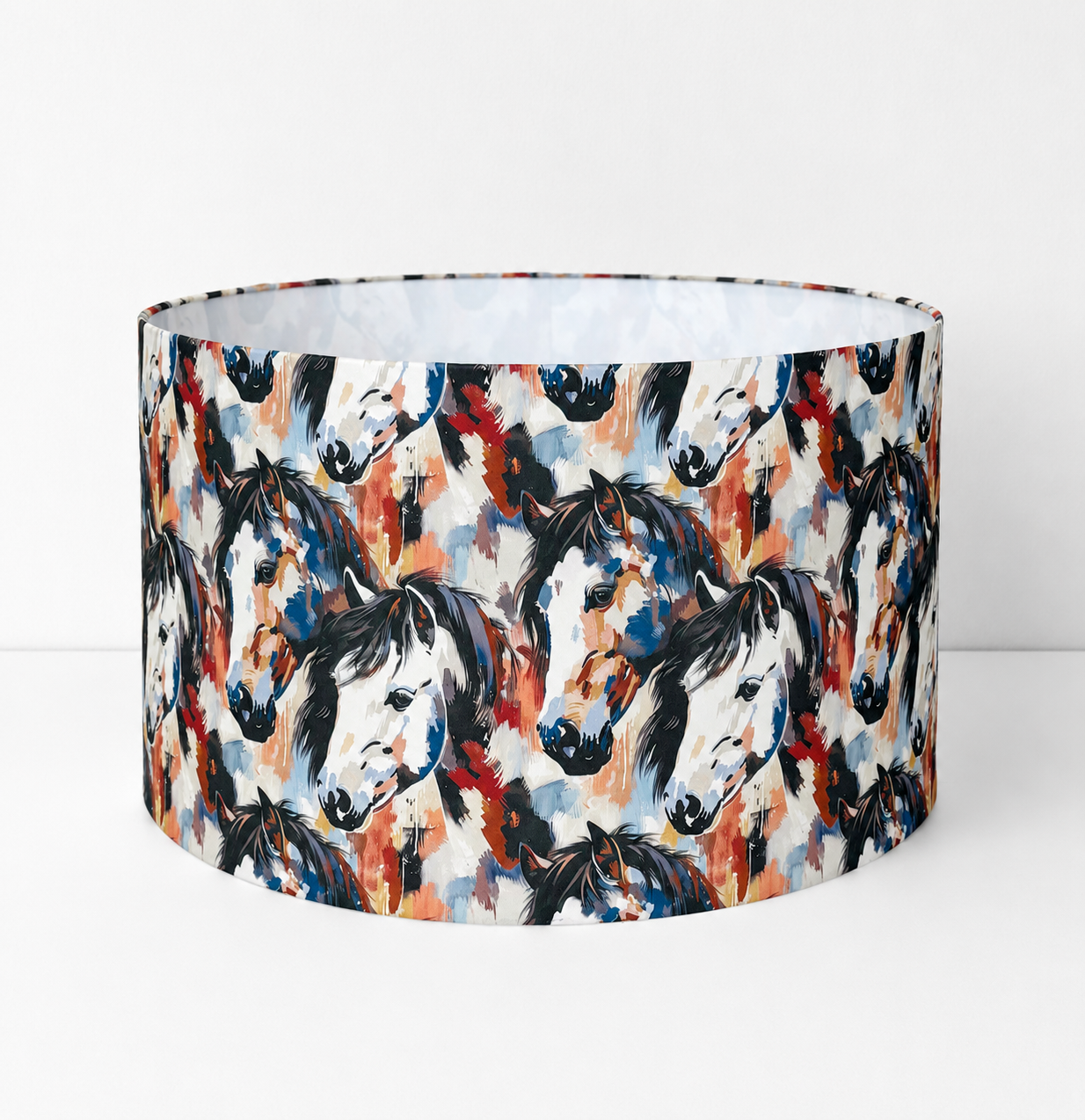 Blue Stallions Lamp Shade