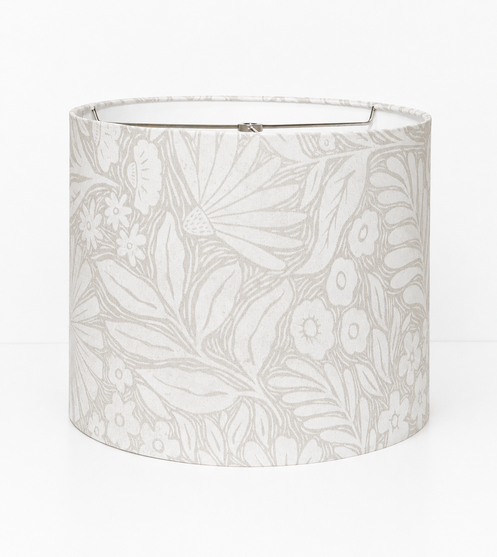 Neutral Floral Floral Lamp Shade