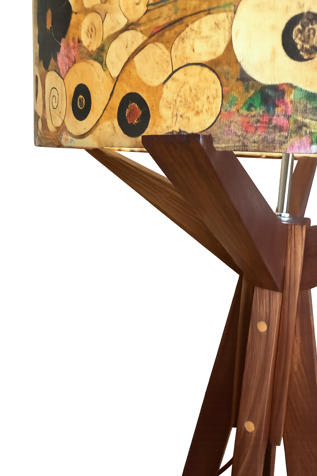 Elk Floor Lamp & Golden Circles Lamp Shade