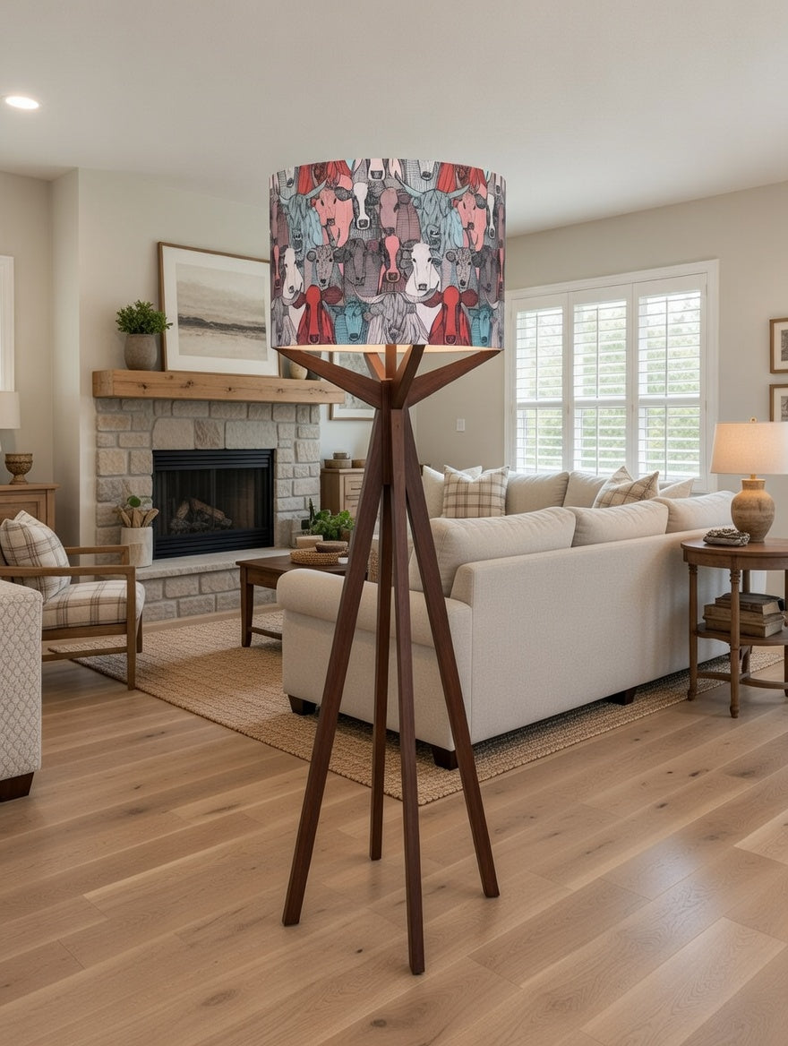 Elk Floor Lamp & Cartoon Cattle Lamp Shade