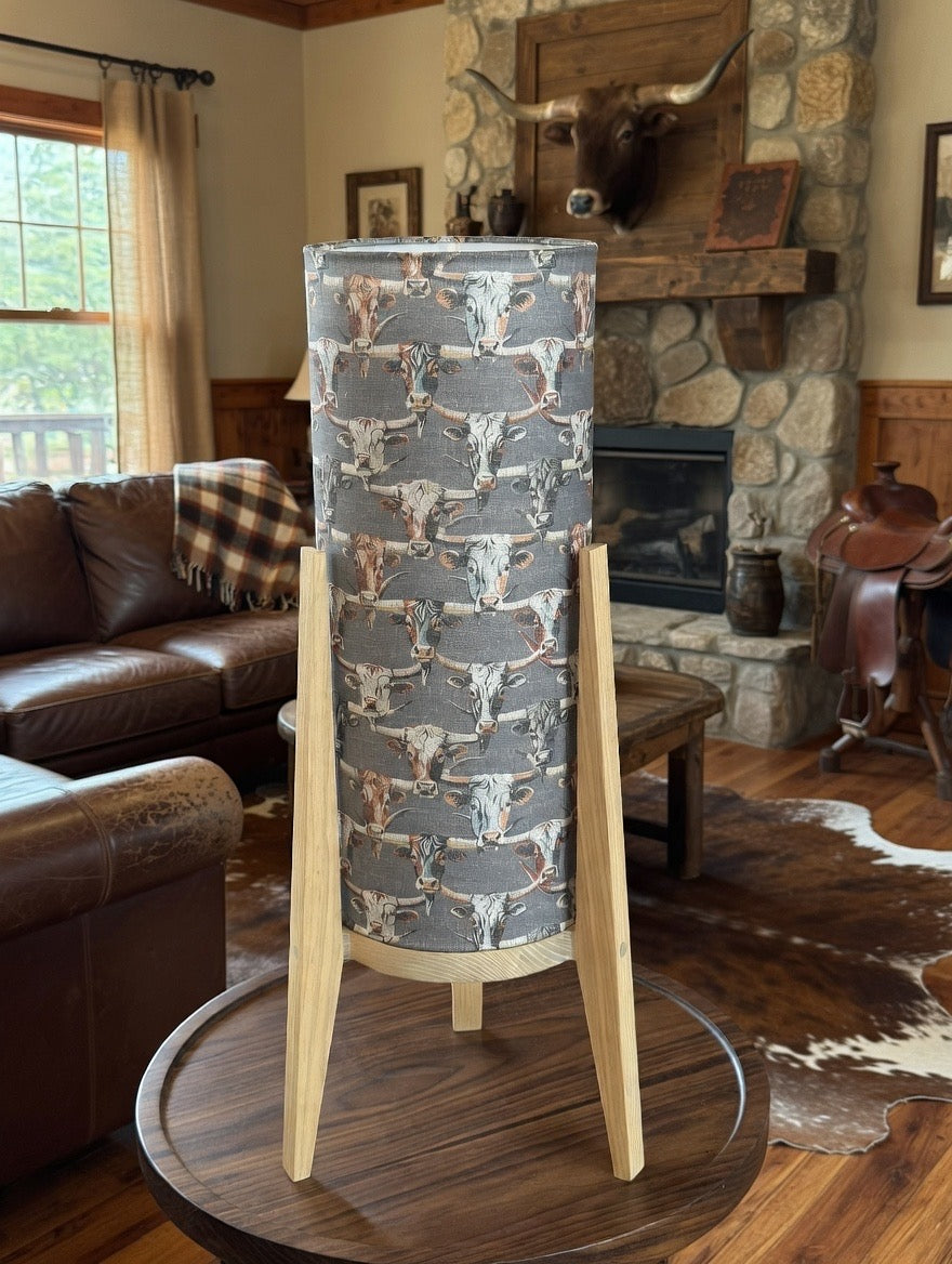 Fawn Table Lamp & Wrangling Steers Lamp Shade