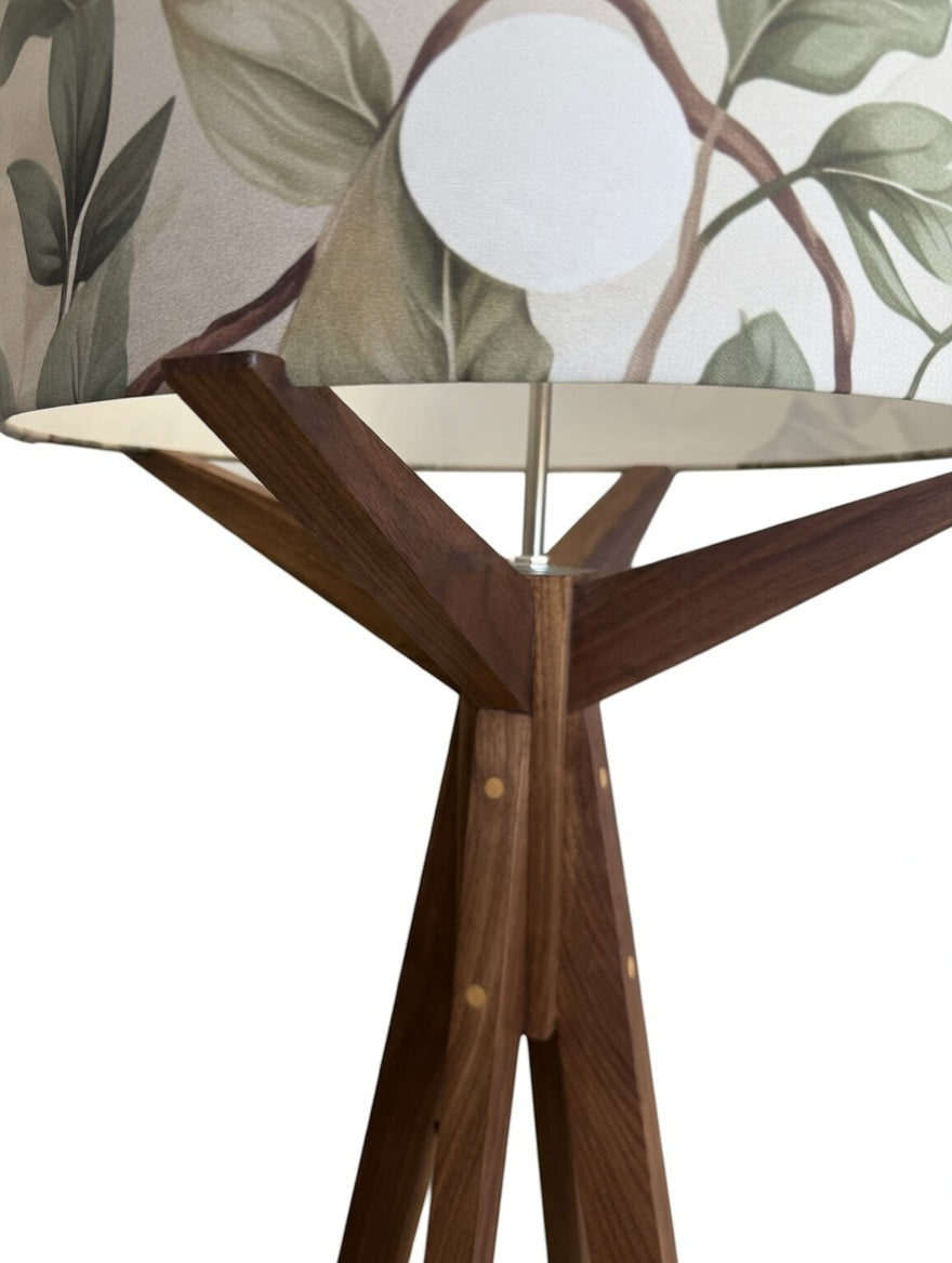 Elk Floor Lamp & Vintage Flowers Lamp Shade