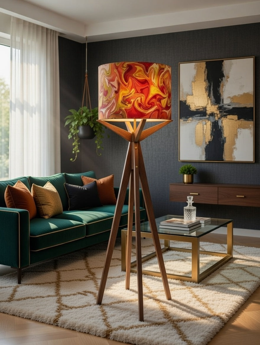 Elk Floor Lamp & Inferno Lamp Shade