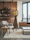Elk Floor Lamp & Golden Circles Lamp Shade